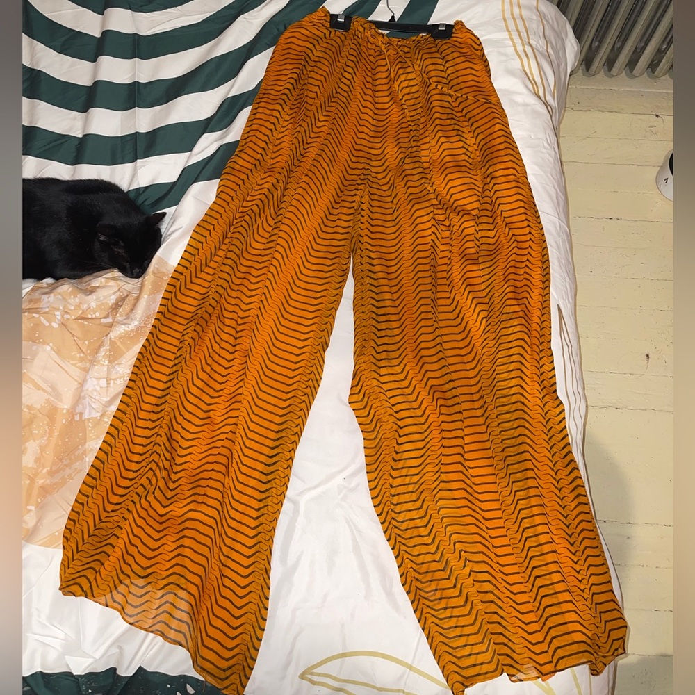 DVF silk chiffon flow pants